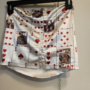 Queen of Hearts Playing Card Print Bandeau
